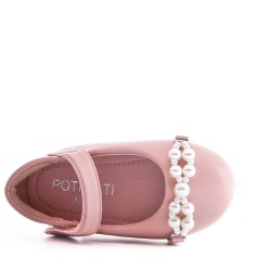 Girl's faux leather ballerina