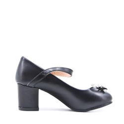 Girl's heeled pump