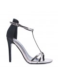 Faux leather heeled sandal