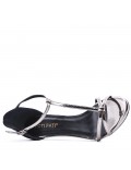 Faux leather heeled sandal