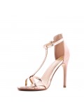 Faux leather heeled sandal