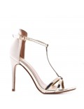 Faux leather heeled sandal