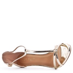 Faux leather heeled sandal