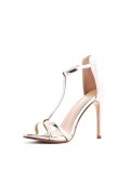 Faux leather heeled sandal