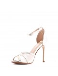 Faux leather heeled sandal