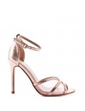 Faux leather heeled sandal