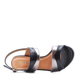 Faux leather heeled sandal