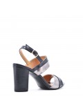 Faux leather heeled sandal