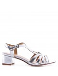 Faux leather heeled sandal