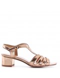 Faux leather heeled sandal