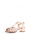 Faux leather heeled sandal