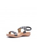 Sandale plat en simili cuir pour femme