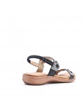 Sandale plat en simili cuir pour femme