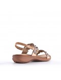 Sandale plat en simili cuir pour femme