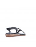 Flat sandals in faux leather for women