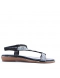 Flat sandals in faux leather for women