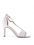 Faux leather heeled sandal