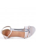 Faux leather heeled sandal