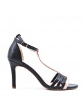 Faux leather heeled sandal