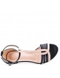 Faux leather heeled sandal