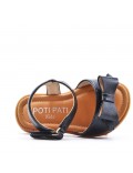 Girl's faux leather sandal