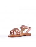 Sandale fille en simili cuir