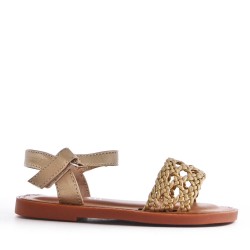 Sandale fille en simili cuir