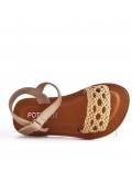 Sandale fille en simili cuir