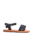 Sandale fille en simili cuir