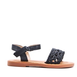 Sandale fille en simili cuir