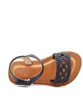 Sandale fille en simili cuir