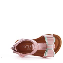 Sandale fille en simili cuir