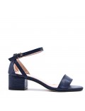 Faux leather heeled sandal