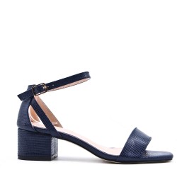 Faux leather heeled sandal