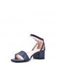 Faux leather heeled sandal