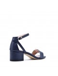 Faux leather heeled sandal