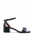 Faux leather heeled sandal