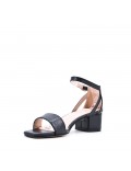 Faux leather heeled sandal