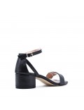 Faux leather heeled sandal