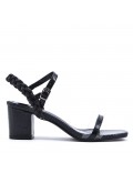 Faux leather heeled sandal