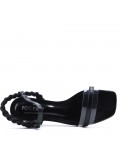 Faux leather heeled sandal