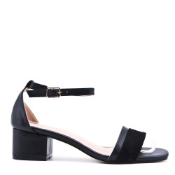 Faux leather heeled sandal