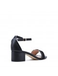 Large Size 38-43 - Heeled faux leather sandal