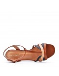 Faux leather heeled sandal