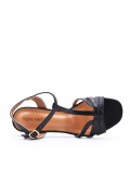 Faux leather heeled sandal