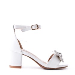 Girl's mixed materials sandal
