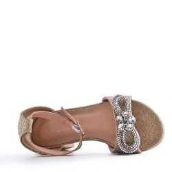 Girl's mixed materials sandal