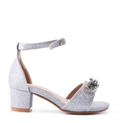 Girl's mixed materials sandal
