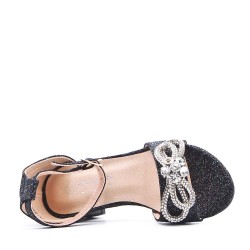Girl's mixed materials sandal