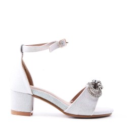 Girl's mixed materials sandal